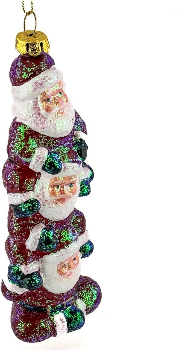 HomeBound by KY | Kersthanger kerstmannen toren | 5,5x3,8x15cm | kerst | kerstbal